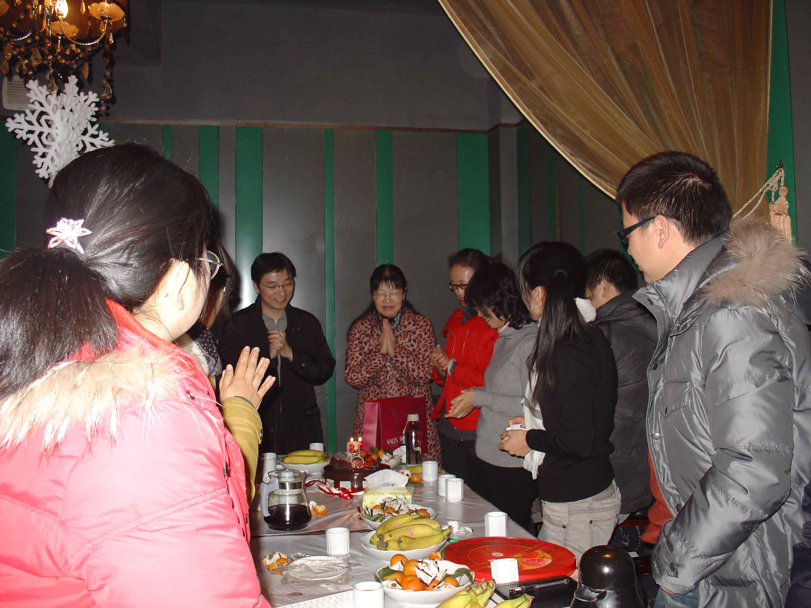 团队庆祝汪老师生日及2011年新春